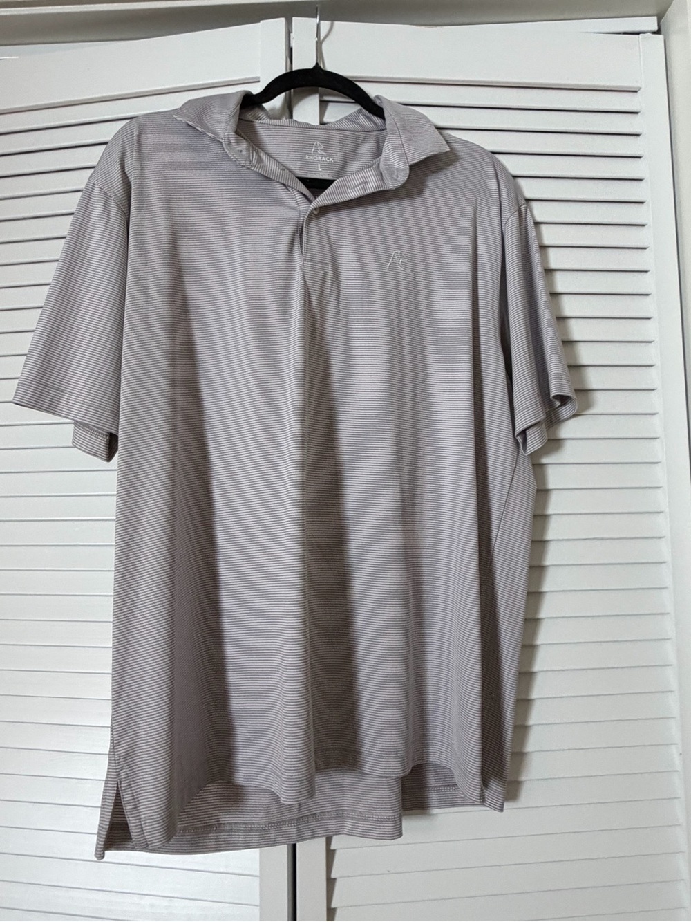 Rhoback Men's Light Gray Performance Polo